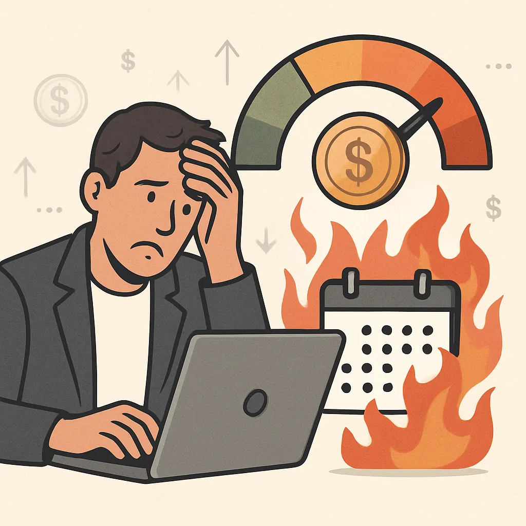 The Credit-Burn Problem
